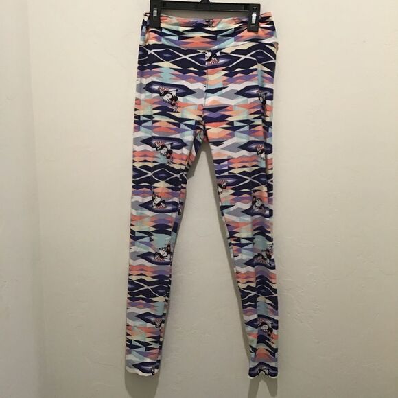 Lularoe Minnie Mouse Aztec print leggings, OS, LNC - Picture 1 of 7